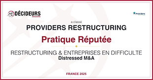 Forte notoriété restructuring & entreprises en difficulté